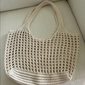 🤍Beige Crochet Tote Bag🤍